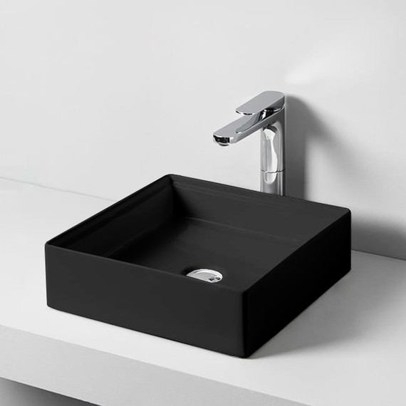 Раковина-чаша ArtCeram Scalino 38 см SCL001 17 00 nero matt, чёрный матовый фото 