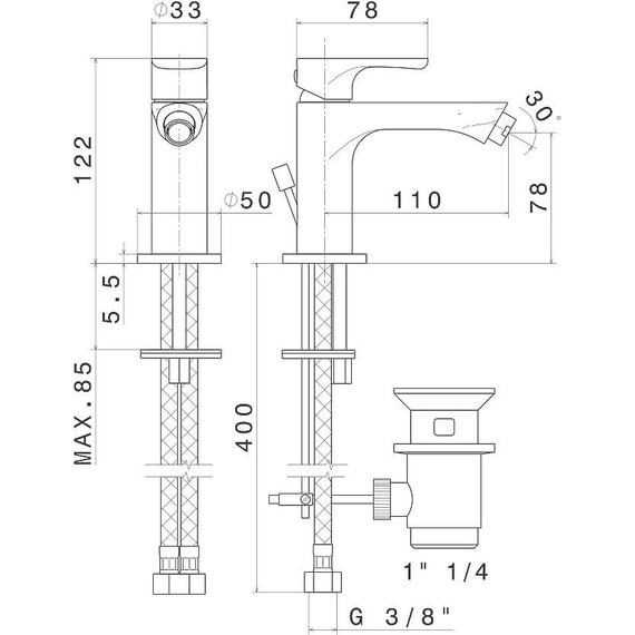 Смеситель для биде Kerama Marazzi Ole 69425KM.01.093, черный матовый - 2 Смеситель для биде Kerama Marazzi Ole 69425KM.01.093, черный матовый фото 2
