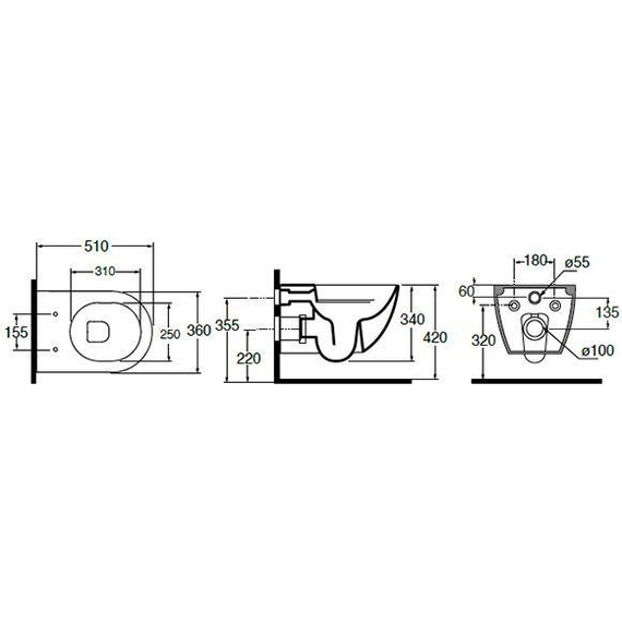 Унитаз подвесной безободковый Azzurra Comoda CMVCSPE00000BI фото 5