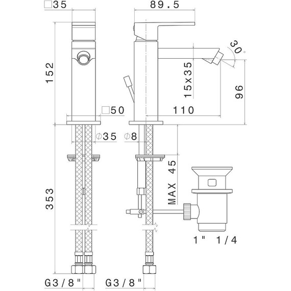 Смеситель для биде Kerama Marazzi Futura 66425KM.21.018 фото 2