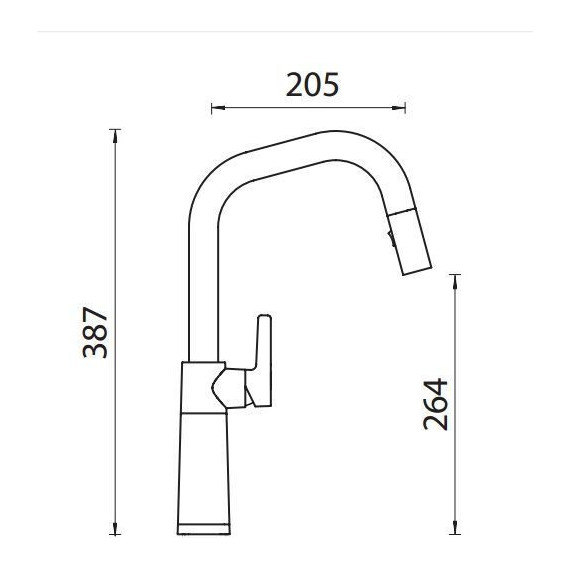 Смеситель для кухни Schock SC-530-D 710564, хром/баварский камень фото 2