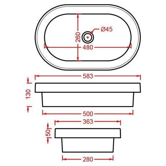 Раковина врезная на столешницу Artceram Fuori Scala 58 см TFL033 01 00 - 2 Раковина врезная на столешницу Artceram Fuori Scala 58 см TFL033 01 00 фото 2