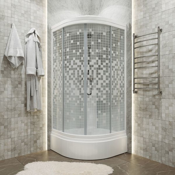 Душевое ограждение Triton Стандарт В Аква Мозаика 100х100 см, белый/узор - 3 Душевое ограждение Triton Стандарт В Аква Мозаика 100х100 см, белый/узор фото 3
