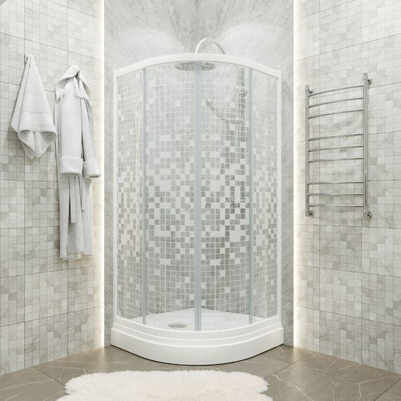 Душевое ограждение Triton Стандарт А1 Аква Мозаика 90х90 см, белый/узор фото 3