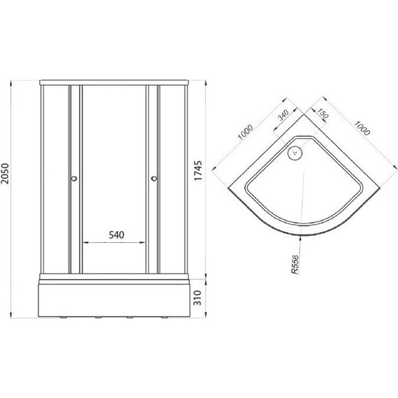 Душевое ограждение Triton Стандарт В Аква Полосы 100х100 см, белый/узор фото 6