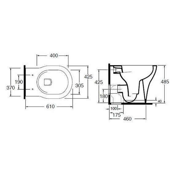 Унитаз приставной Azzurra XL XLVCTPE00000BI фото 3