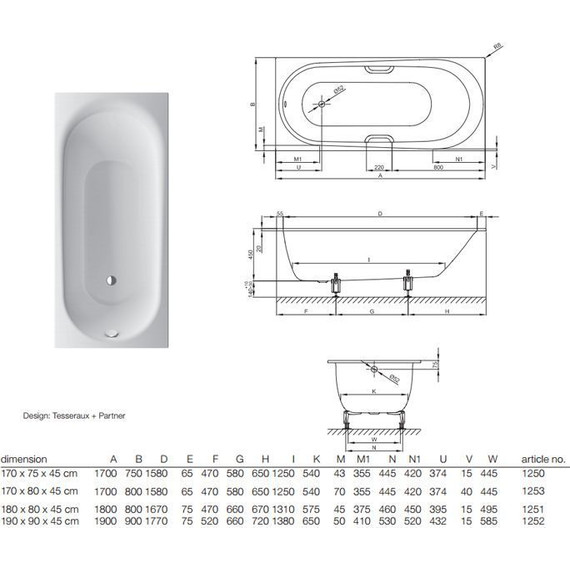 Ванна стальная Bette Comodo 170х75 см 1640-000 фото 4