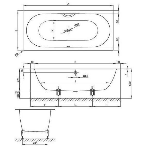 Ванна стальная Bette Starlet Spirit 170х75 см 1384-000 фото 5
