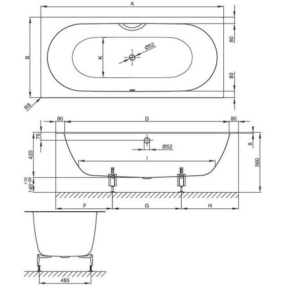 Ванна стальная Bette Starlet Spirit 180х80 см 1634-000 PLUS фото 5