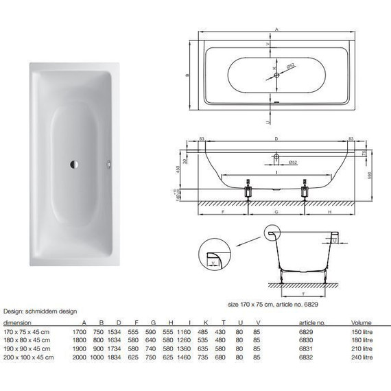 Ванна cтальная Bette Free 200х100 см 6832-000 PLUS AR (антискользящее покрытие) фото 7