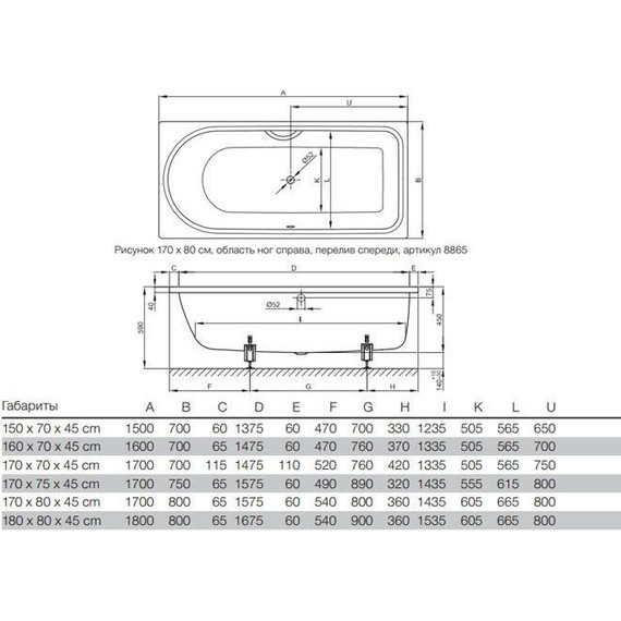 Ванна cтальная Bette Ocean 180х80 см 8857-000 PLUS, AR (антискользящее покрытие) фото 9