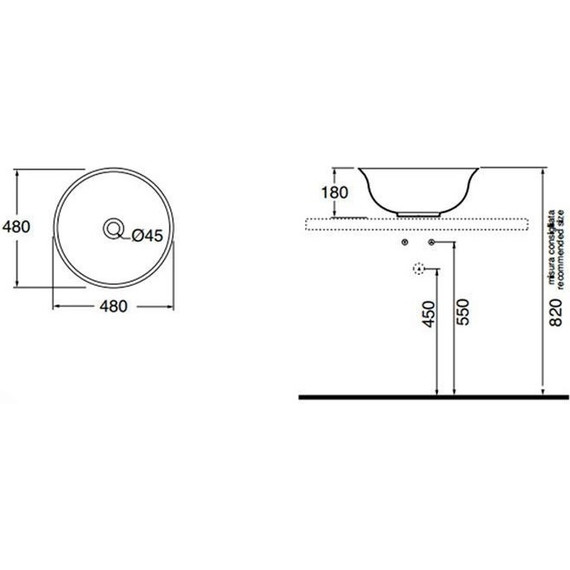 Раковина-чаша Azzurra Jubilaem 48 см JULA04818000BI фото 6