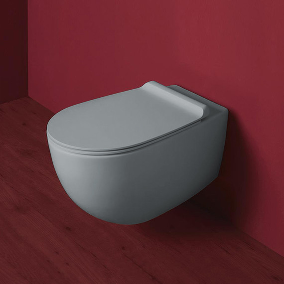 Унитаз подвесной безободковый Simas Vigoni VI18 cemento matt фото 2