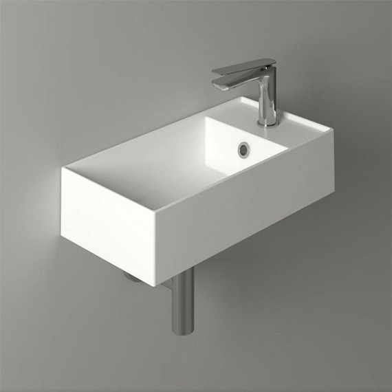 Раковина подвесная Simas Agile 50 см AG50 bi matt*1, белый матовый фото 2