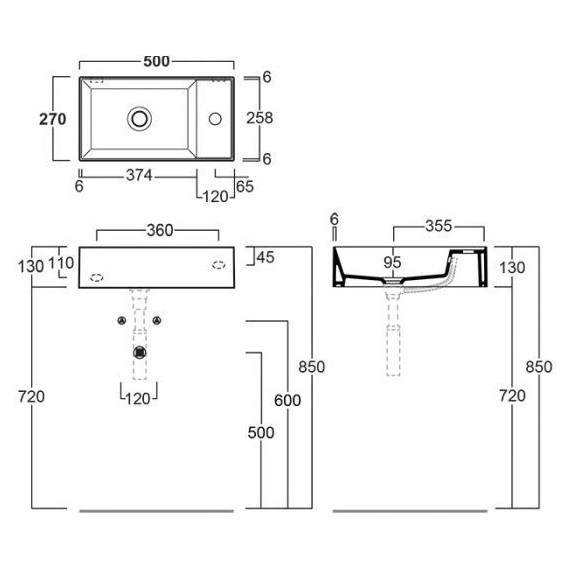 Раковина подвесная Simas Agile 50 см AG50 bi matt*1, белый матовый фото 3