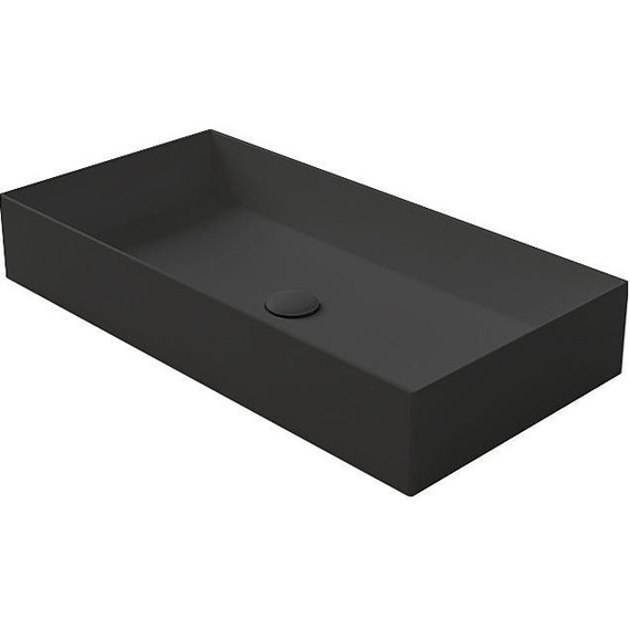 Раковина-чаша Simas Agile 80 см AG80 Nero Matt*0, чёрный матовый фото 