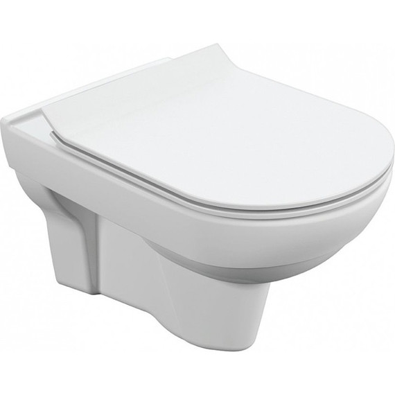 Унитаз подвесной Cersanit CITY NEW CLEAN ON с крышкой дюропласт фото 2