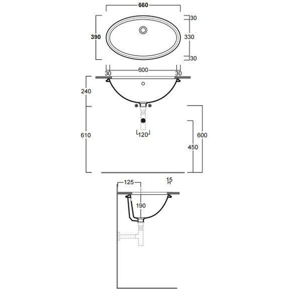 Раковина врезная под столешницу Simas Lft Spazio 66 см LFT74bi - 3 Раковина врезная под столешницу Simas Lft Spazio 66 см LFT74bi фото 3