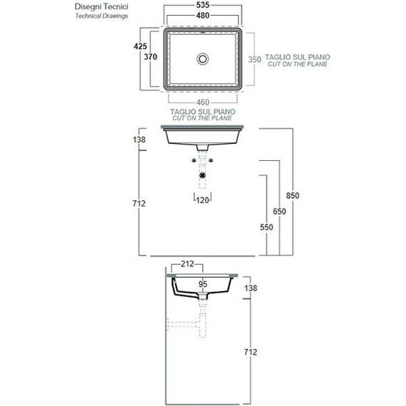 Раковина врезная под столешницу Simas Top e lavabi d'Arredo 53 см S59 bi*0 - 4 Раковина врезная под столешницу Simas Top e lavabi d'Arredo 53 см S59 bi*0 фото 4