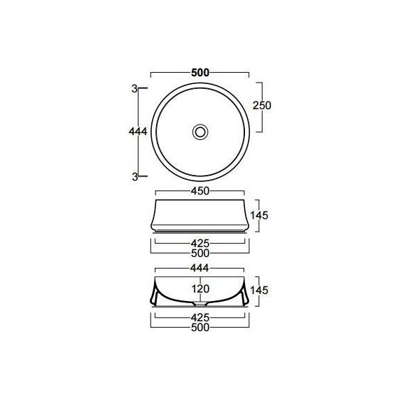 Раковина-чаша Simas Sharp 50 см SH01bi*0 фото 4