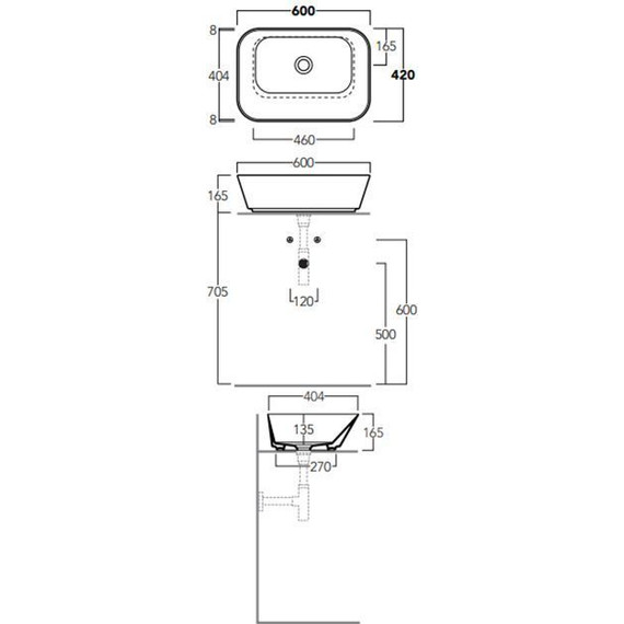 Раковина-чаша Simas Wave 60 см WA04 bi*0 фото 4