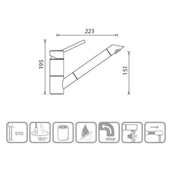 Смеситель для кухни Schock SC-200-D 710175, хром/магма фото 3