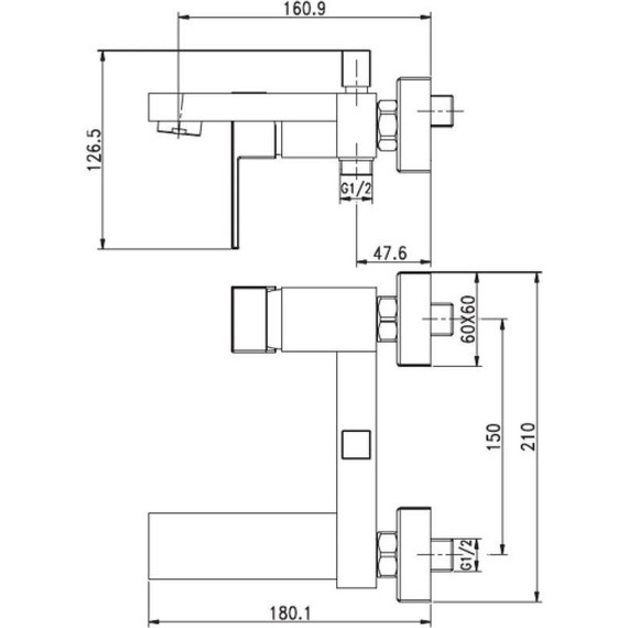 Смеситель для ванны Aquanet Blanco AF420-20W, белый матовый фото 2