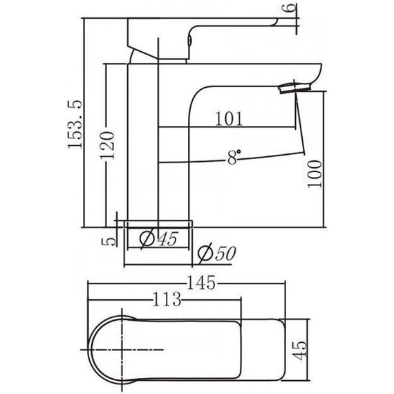 Смеситель для раковины Aquanet Arctic AF520-10СW, белый фото 2