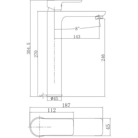Смеситель для раковины Aquanet Arctic AF520-11СW, белый фото 3