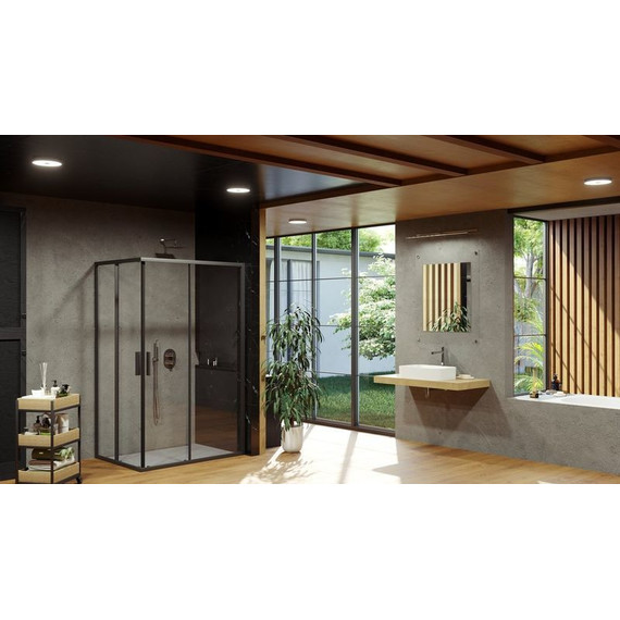 Душевое ограждение Ravak Blix Slim BLSRV2K 120х80 см X1XMG0300Z1+X1XM40300Z1 чёрный/прозрачное - 2 Душевое ограждение Ravak Blix Slim BLSRV2K 120х80 см X1XMG0300Z1+X1XM40300Z1 чёрный/прозрачное фото 2