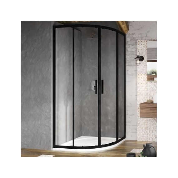 Душевое ограждение Ravak Blix Slim BLSCP4 80 см X3BM40300Z1 чёрный/прозрачное фото 