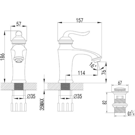 Смеситель для раковины Lemark Brava LM4706G, золото фото 11