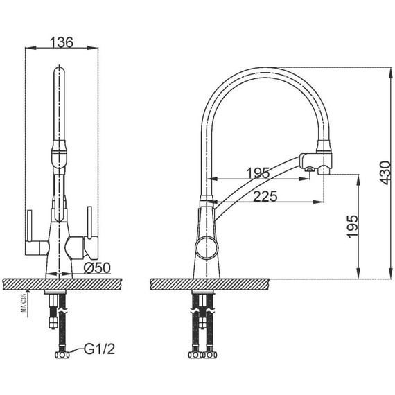 Смеситель для кухни Lemark Comfort LM3071C-Gray, хром/серый фото 6