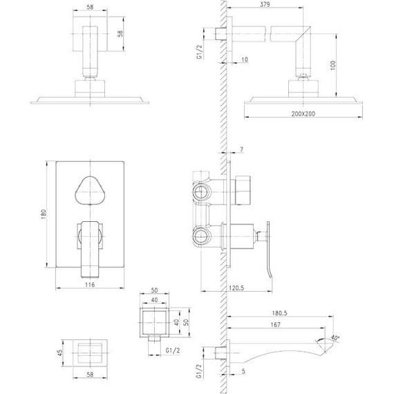 Душевая система для ванны Lemark Contest LM5822CW - 2 Душевая система для ванны Lemark Contest LM5822CW фото 2