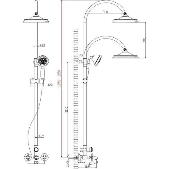Душевая стойка Lemark Duetto LM5762C - 6 Душевая стойка Lemark Duetto LM5762C фото 6