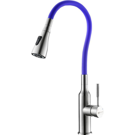 Смеситель для кухни Lemark Expert LM5082S-Violet, хром/фиолетовый фото 