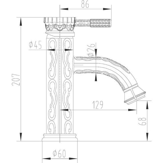 Смеситель для раковины Lemark Jasmine LM6606ORB, черная бронза фото 2