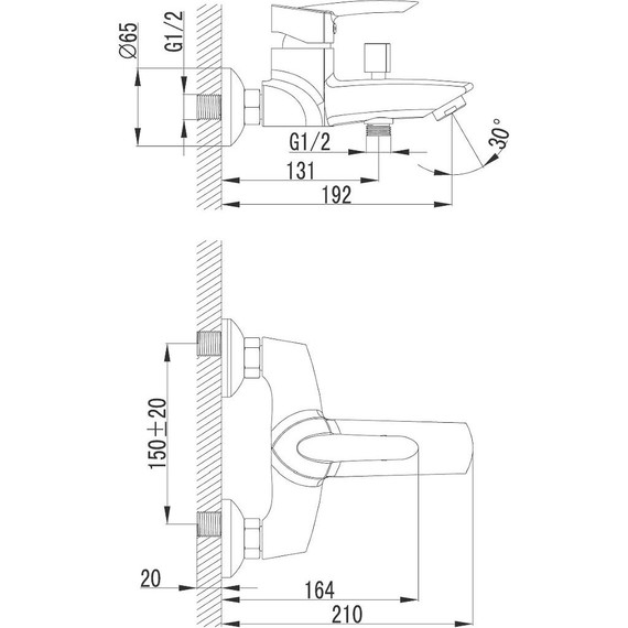 Смеситель для ванны Lemark Mars LM3502C - 6 Смеситель для ванны Lemark Mars LM3502C фото 6