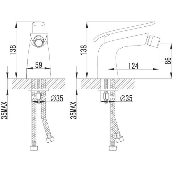 Смеситель для биде Lemark Melange LM4908CW, хром/белый фото 7