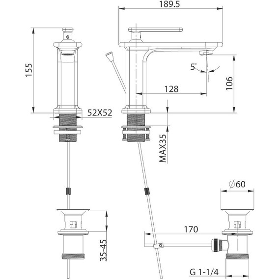 Смеситель для раковины Lemark Mista LM6406WG, белый/золото фото 4