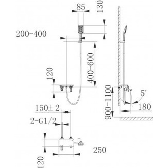 Смеситель для ванны Lemark Mista LM6414WG, белый/золото фото 9