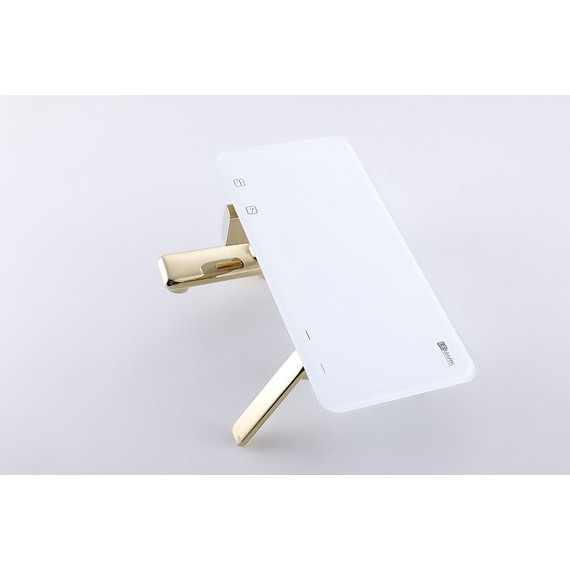 Смеситель для ванны Lemark Mista LM6414WG, белый/золото фото 6