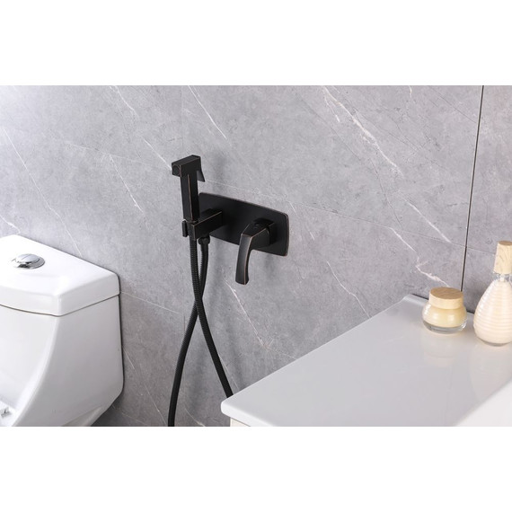 Набор для гигиенического душа Lemark Nubira LM6219ORB, черный - 2 Набор для гигиенического душа Lemark Nubira LM6219ORB, черный фото 2