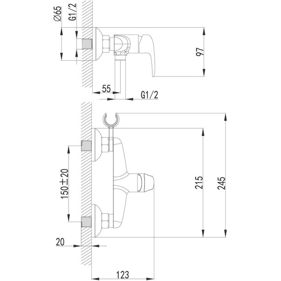 Набор для гигиенического душа Lemark Pramen LM3318G, золото - 2 Набор для гигиенического душа Lemark Pramen LM3318G, золото фото 2
