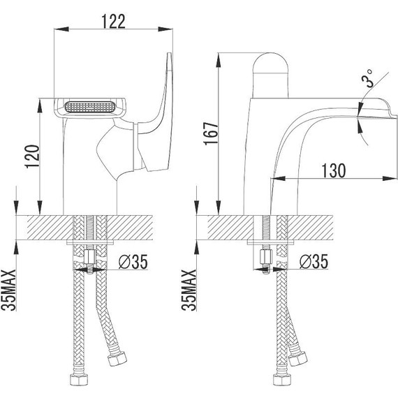 Смеситель для раковины Lemark Shift LM4346C фото 5