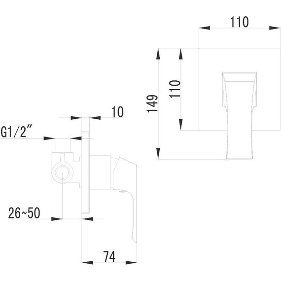 Смеситель для душа Lemark Unit LM4523C фото 2