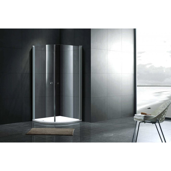 Душевое ограждение Gemy New Rockcoco 100x100 см S03082B, хром/прозрачное фото 3