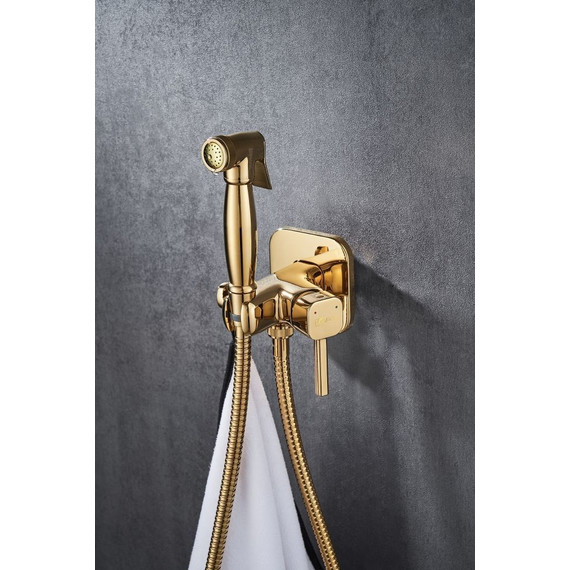 Набор для гигиенического душа Lemark Solo LM7165G, золото - 2 Набор для гигиенического душа Lemark Solo LM7165G, золото фото 2
