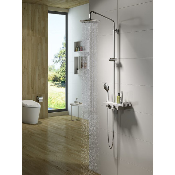 Душевая стойка с термостатом Lemark Tropic LM7008C фото 2