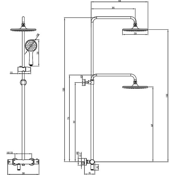 Душевая стойка с термостатом Lemark Tropic LM7010C - 3 Душевая стойка с термостатом Lemark Tropic LM7010C фото 3